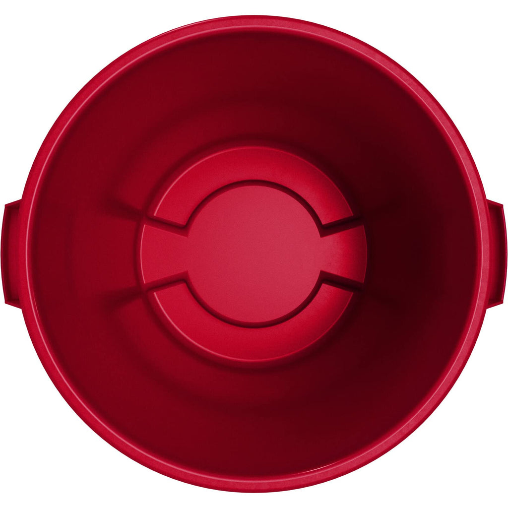 SPARTA Bronco 20 Gallon Trash Can, Thick Polyethylene Bin, NSF Certified Waste Container with Top Handles, Bottom Handholds, Reinforced Base and Stackable, LLDPE, 20 Gallon, Red