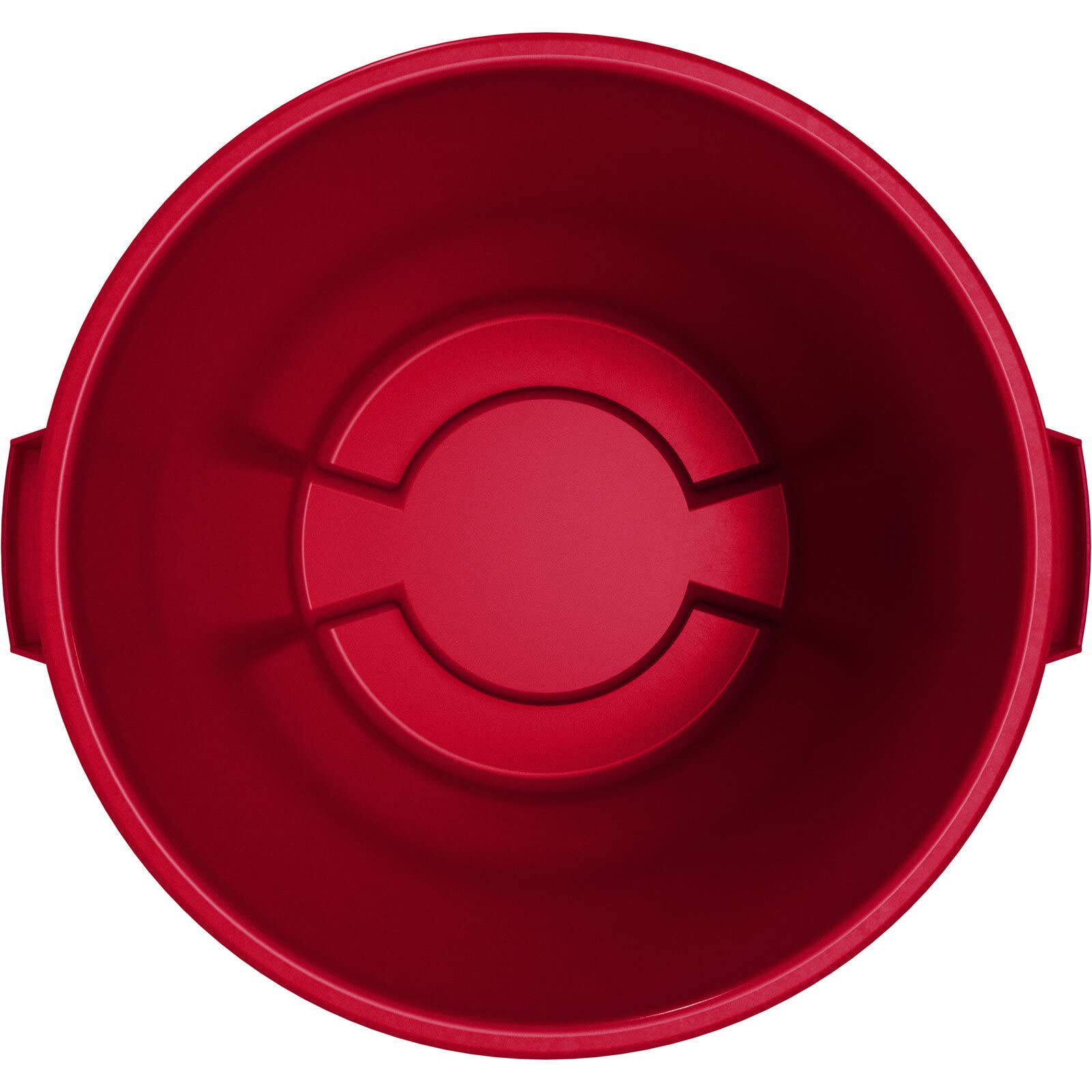 SPARTA Bronco 20 Gallon Trash Can, Thick Polyethylene Bin, NSF Certified Waste Container with Top Handles, Bottom Handholds, Reinforced Base and Stackable, LLDPE, 20 Gallon, Red