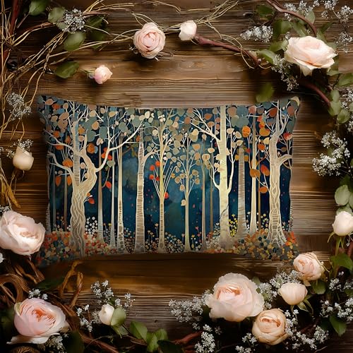 Rustic Forest Decor Pillow Covers - 18x18 Flannel Accent for Cozy Home