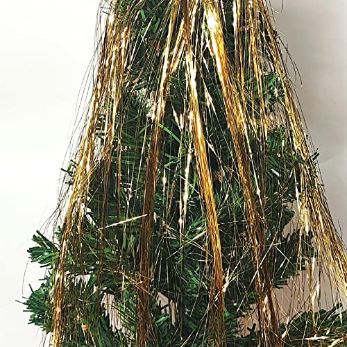 2000 Strand Gold Christmas Tinsel Icicles - 18 Inch Decorations