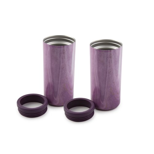 CAMBRIDGE Purple 2 Pack Geode Decal Insulated Slim Can Coolers