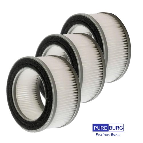 PUREBURG HS-1957 Replacement Filters Compatible with Crane EE-5073 & Black + Decker AP-1408 AP1408 BXFD52006GB Air Purifier fan,3-Pack H13 Air Clean Dust VOCs Odor PM2.5