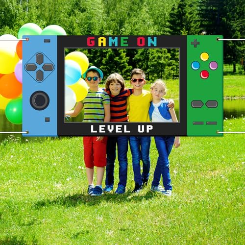 Large 73-Inch Video Game Photo Booth Frame for Birthday Parties