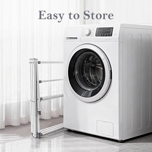 Foldable Clothes Drying Rack - Portable Indoor Laundry Drying Rack with 4 Hangers | 41"x29"x14", White