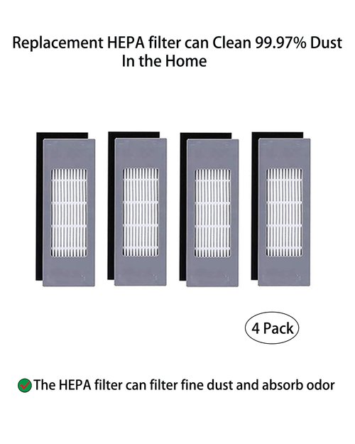 Replacement Parts for Ecovacs DEEBOT OZMO T8 AIVI/T8 MAX/T8 series/ N8 Pro/N8 Pro+ Robot Vacuum Main Side Brush Filter Mop Pad Dust Bag Accessories