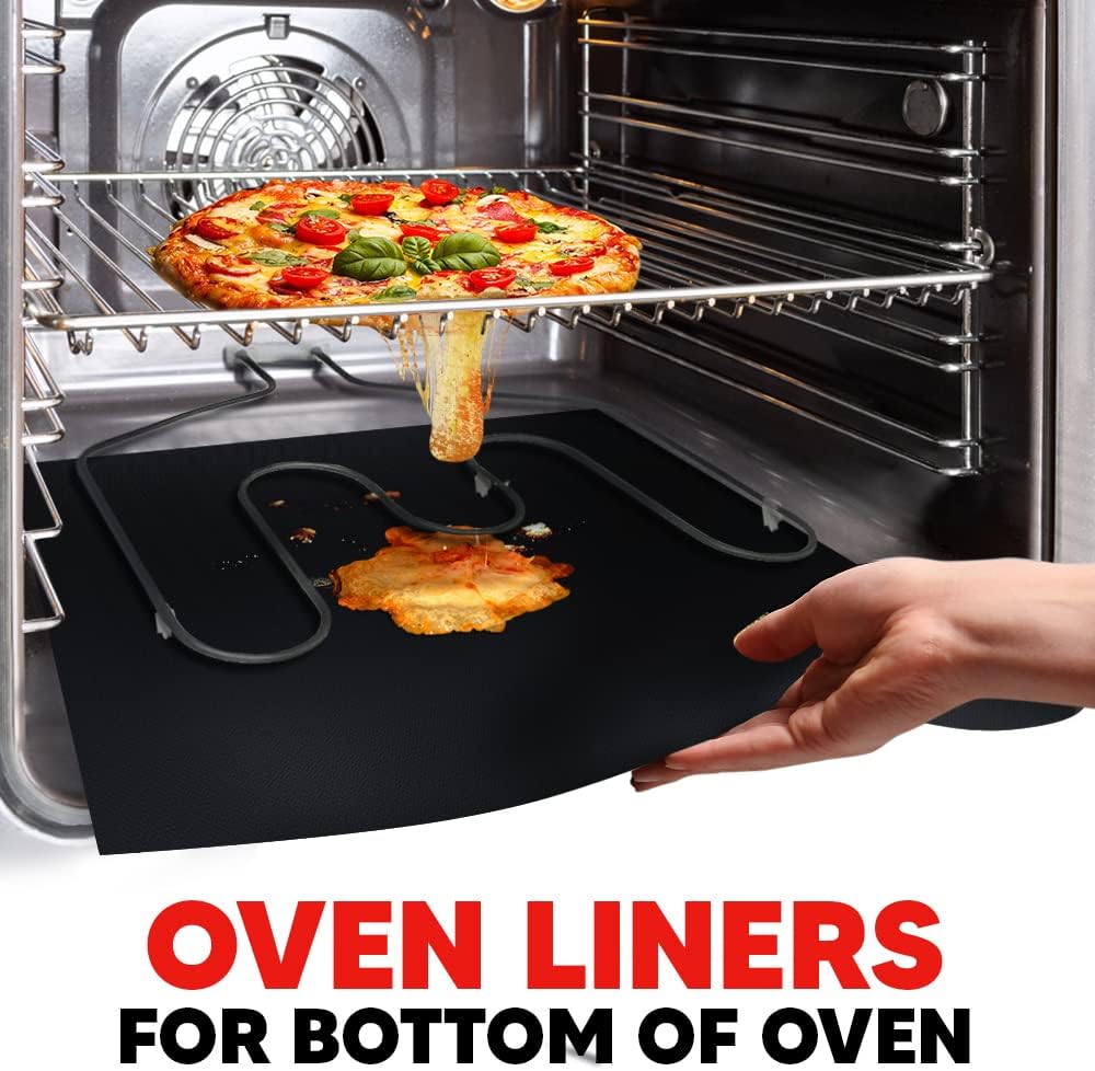 Skiennix Oven Liners - Heavy Duty Non-Stick Mats | 17” x 25” | BPA & PFOA Free, Easy Clean & Heat Resistant