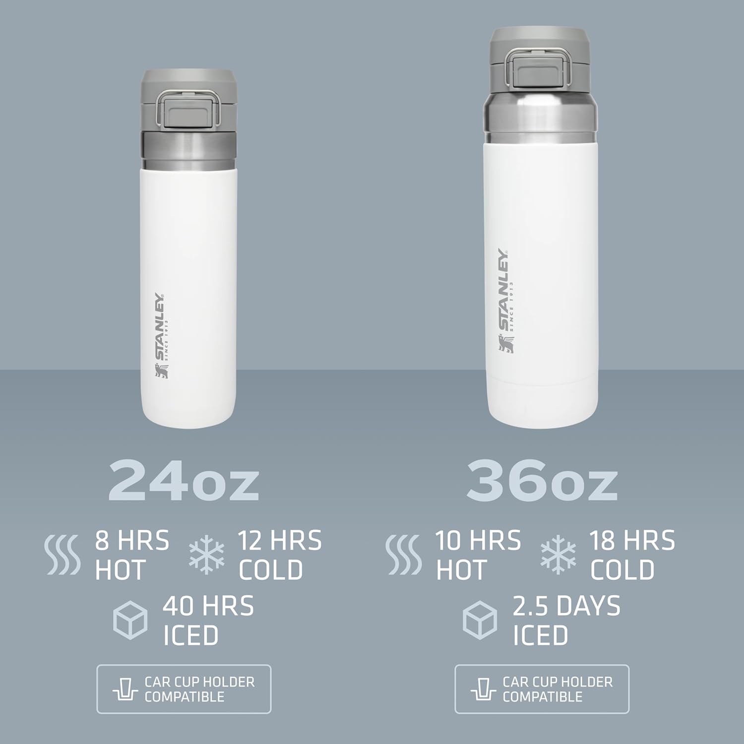Stanley Quick Flip GO Water Bottle 24 oz - Insulated, Leakproof, BPA-Free | Perfect for Travel & Sports | Pomelo