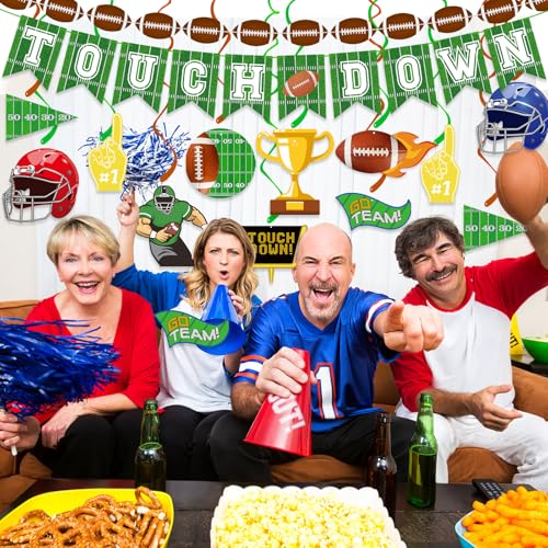 34Pcs Football Party Decorations Set for Game Day Celebrations