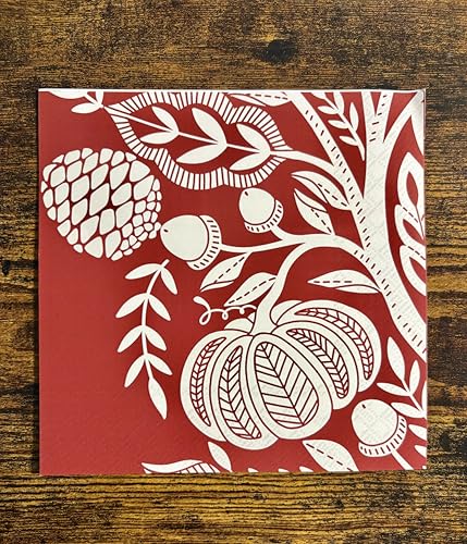 IHR 3-Ply Paper Lunch Napkins, Francis Brick, 6.5" x 6.5", 20-Count