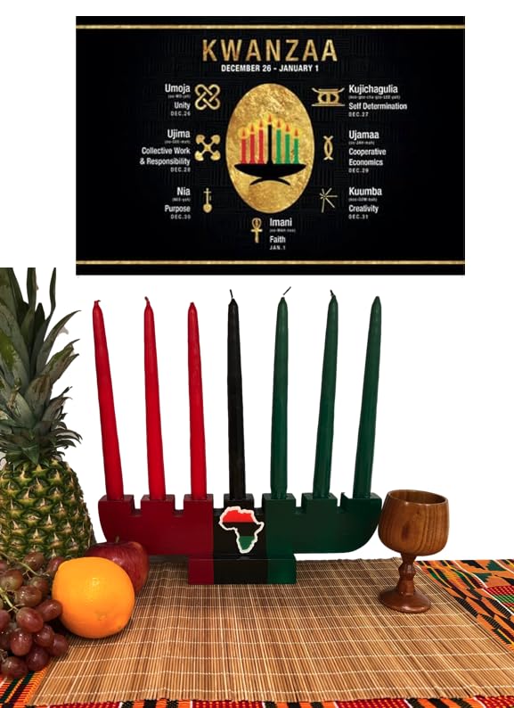 Kwanzaa Poster with Seven Principles - 18x12 Wall Decoration