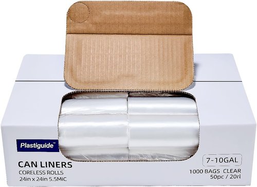 High-Density Trash Can Liners by [Brand Name] - 7-10 Gallon, 24'' x 24'', 1000 Count for Office & Industrial Use