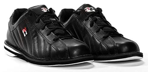 3G Kicks Unisex Black Bowling Shoes- Wide Width (10 W US, Black)