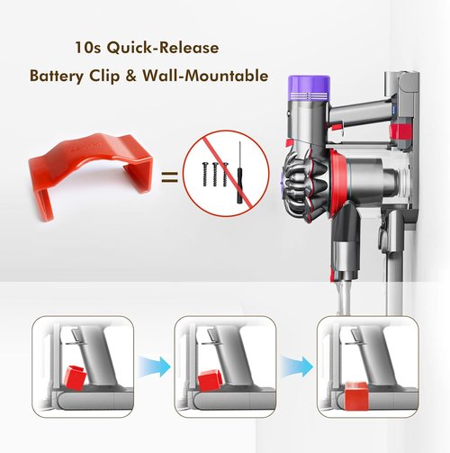 Dyson V8 Battery - 70 Minutes Swappable Power | Includes 2 Filters, Compatible with Animal/Absolute/Motorhead/Fluffy