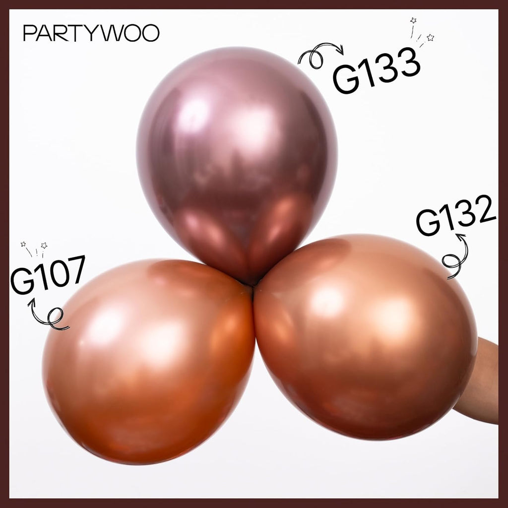 PartyWoo 12-Inch Balloons - 50 Pcs for Graduation, Wedding, Baby Shower & Anniversary Celebrations | Brown