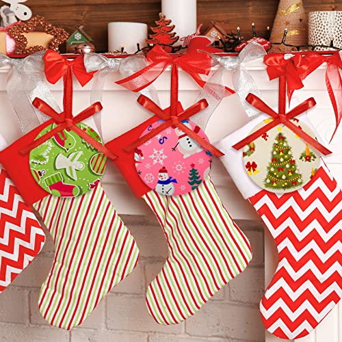 15 Pieces Christmas Sublimation Ceramic Ornaments 3.15 Inch - DIY Holiday Decorations
