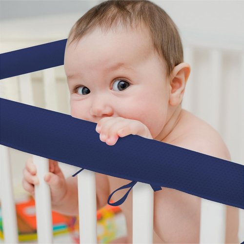 3PCS Covers for Teething,Soft Mesh Reversible Cover for Full-Size (Blue)
