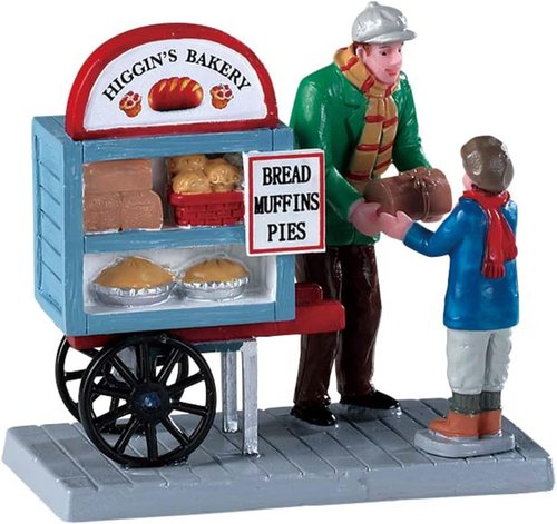 Lemax Delivery Bread Cart - Charming Bakery Decor | Perfect for Holiday Displays