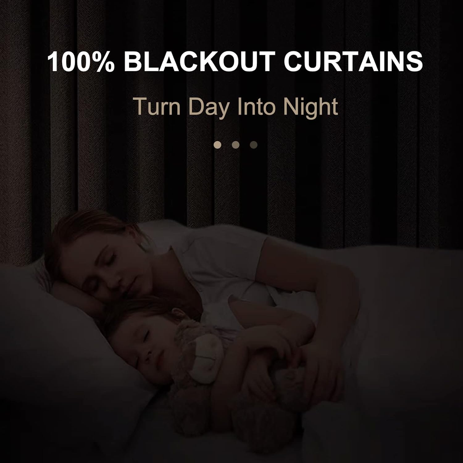 Skiennix 100% Blackout Linen Curtains - Thermal Insulated Drapes for Bedroom | 50" W x 96" L, Navy
