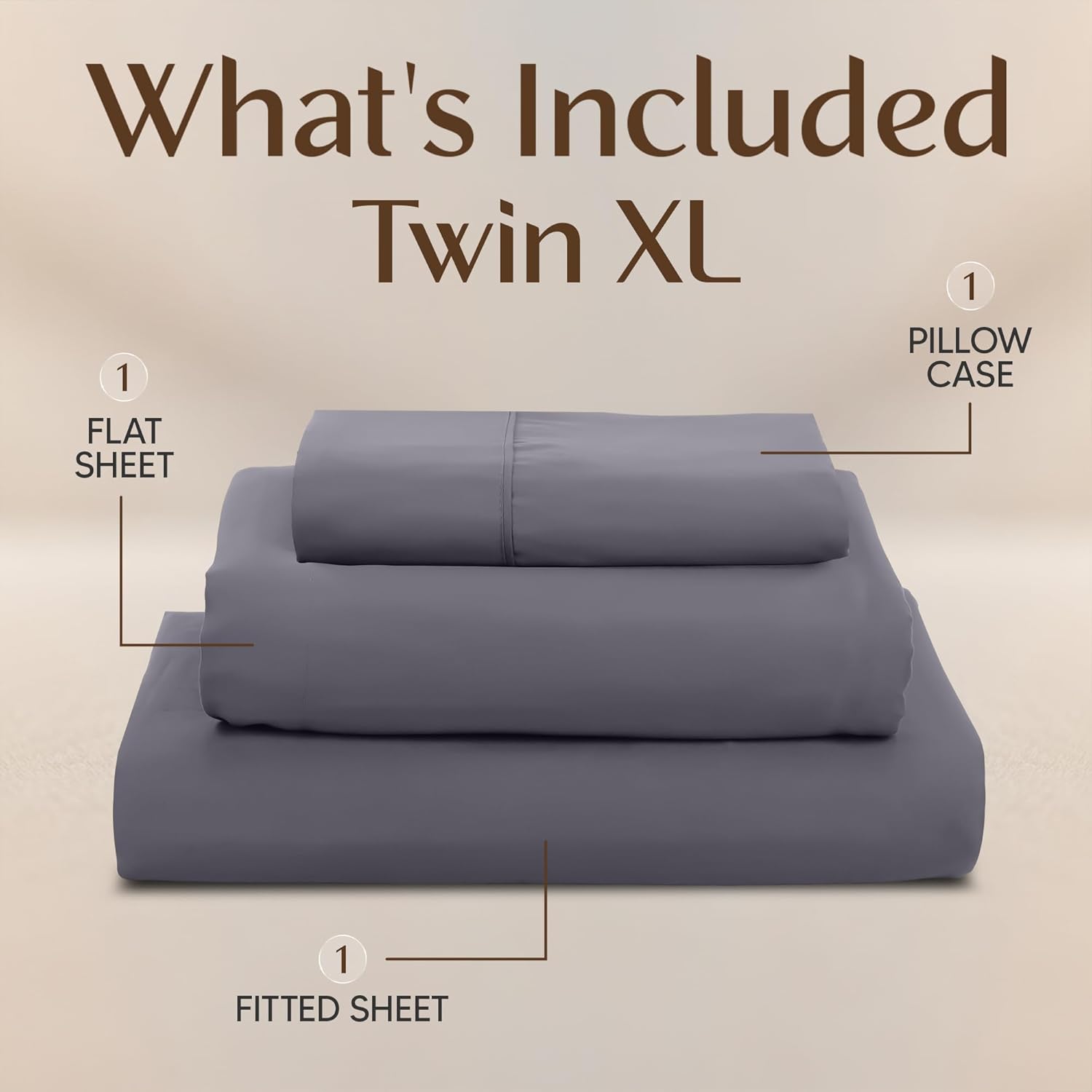 Utopia Bedding Twin XL Sheet Set - Soft Microfiber 3-Piece Bed Sheets in Grey | Oeko Tex Certified