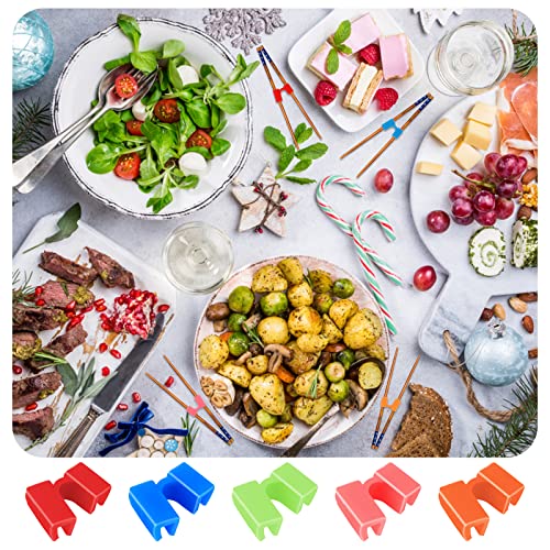 5 Reusable Chopstick Helpers for Beginners - Multicolor Training Aids