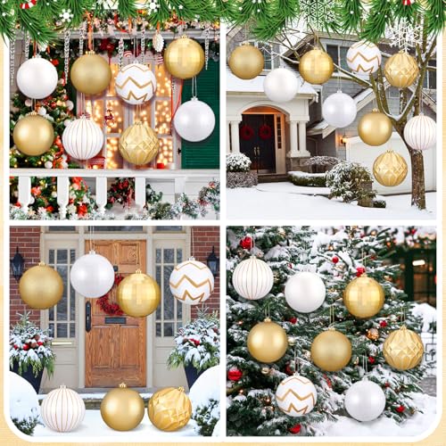 8 Pack 6 Inch Christmas Ball Ornaments - Bright Holiday Tree Decorations