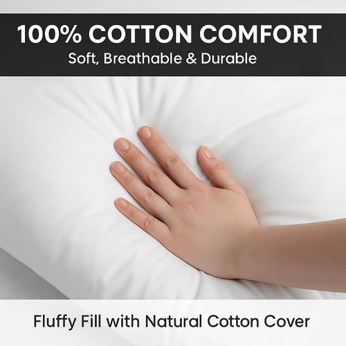 Foamily Throw Pillow Inserts 100% Cotton 4 Pack 18x18 Pillow Inserts for Decorative Pillows for Couch and Bed Indoor Cotton Pillow Stuffing