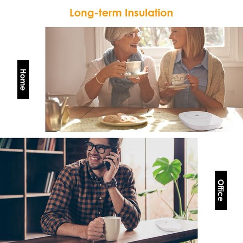 Coffee Mug Warmer for Desk, 131°F/55°C Constant Temperature Cup Warmer with Waterproof Panel, Smart Beverage Heater for Coffee, Tea, Milk, Manual On/Off Switch, Home & Office Essentials