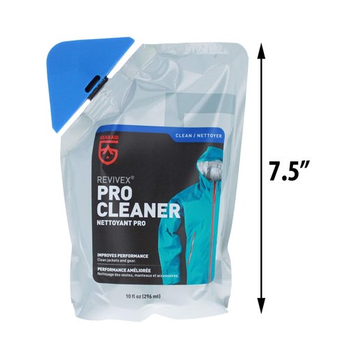 GEAR AID Revivex Pro Cleaner Wash for Synthetic Technical Fabrics, GORE-TEX Jackets, Tents, Sleeping Bags, Ski Pants, Gloves, and Outdoor Waterproof-Breathable Gear, 10 fl oz