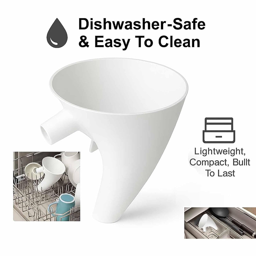 **KitchenAid Flour Funnel - Durable Pouring Chute for Tilt-Head Mixers (4.5–5 Qt) | Dishwasher-Safe Baking Tool**