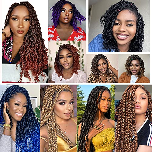 Umylar 10 Inch Pre-twisted Passion Twist Crochet Hair Extensions, 4#
