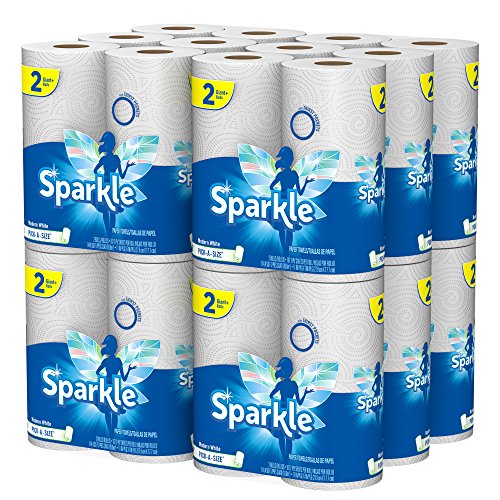 Sparkle Paper Towels, 24 Giant Rolls, Pick-A-Size, 2-Ply White