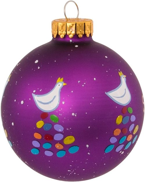 Kurt Adler Twelve Days of Christmas Ball Ornaments - 65mm | Set of 12 Festive Decorations
