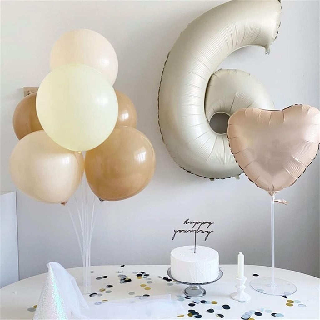 Skiennix 40-Inch Beige Number 9 Balloon | Large Cream Foil Helium Balloon for Birthdays & Anniversaries