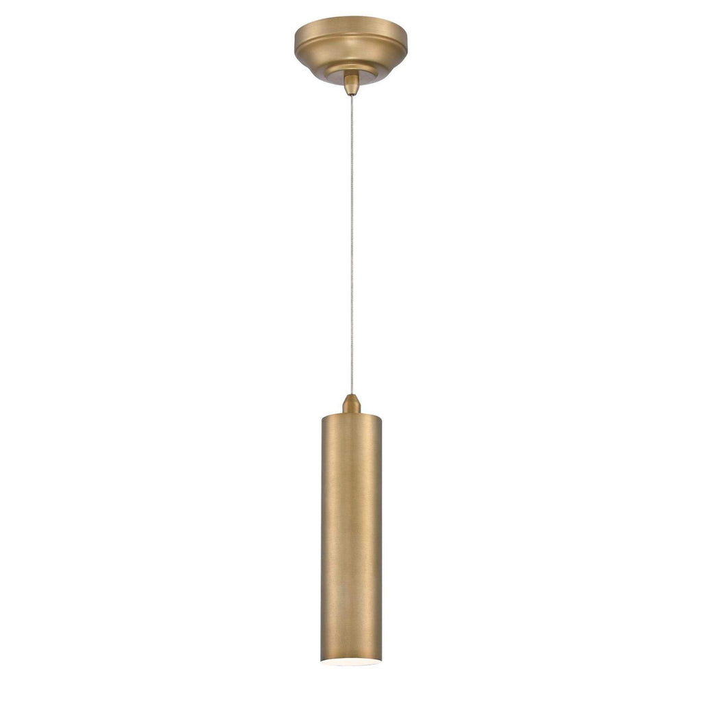 Westinghouse 6111100 Rayman Contemporary One-Light Dimmable LED Indoor Mini Pendant Light Brushed Brass Finish