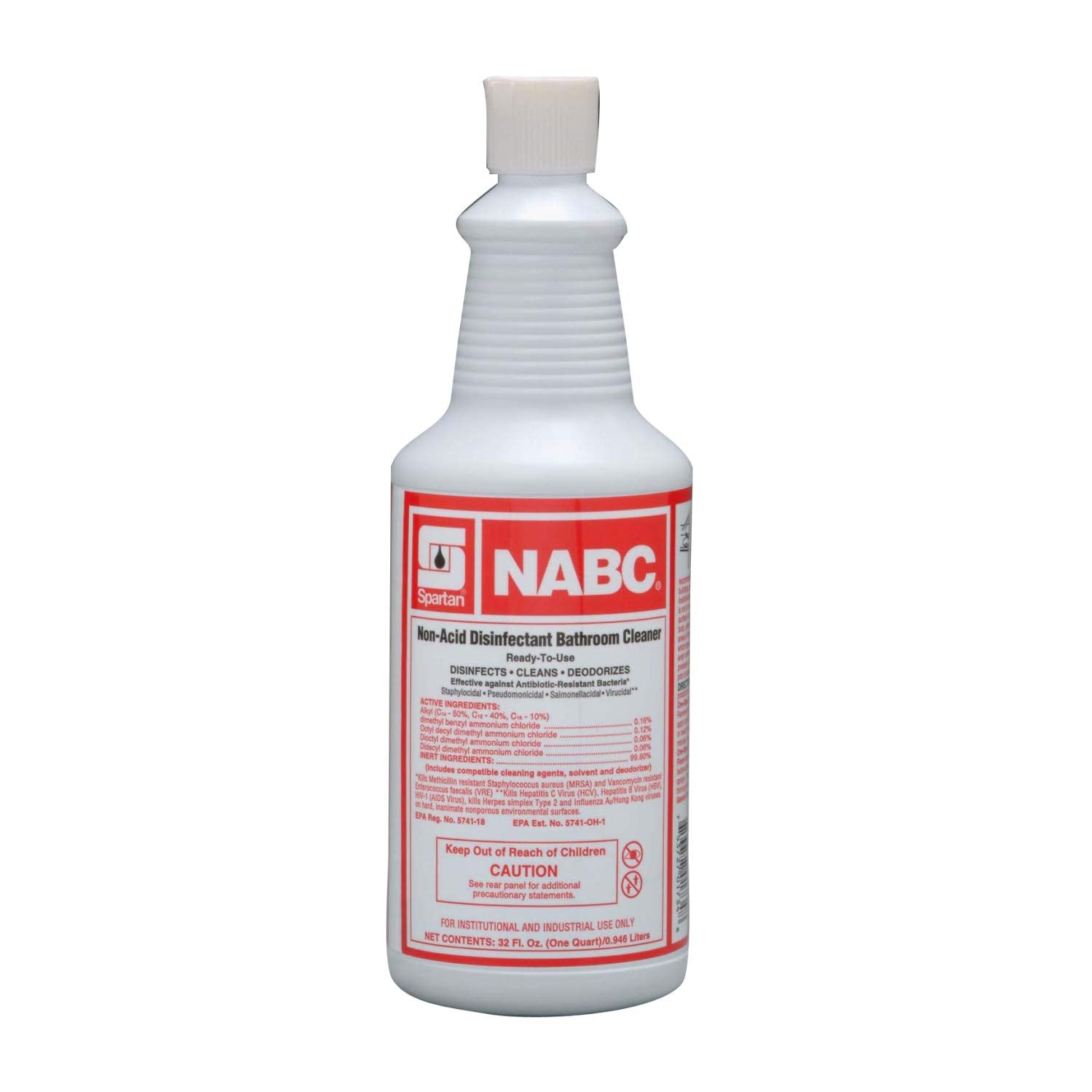 Spartan NABC RTU Restroom Cleaner Blue, 1 qt, Floral, Liquid | 12/Case