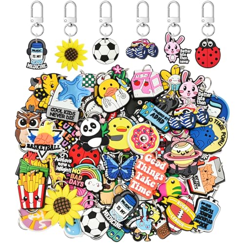 Pabucle Cute Keychain Bulk Pack - 20 Piece Assortment for Bags and Prizes
