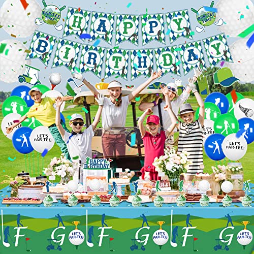 Golf Party Tablecloths - 2 Pack Disposable Rectangular Covers