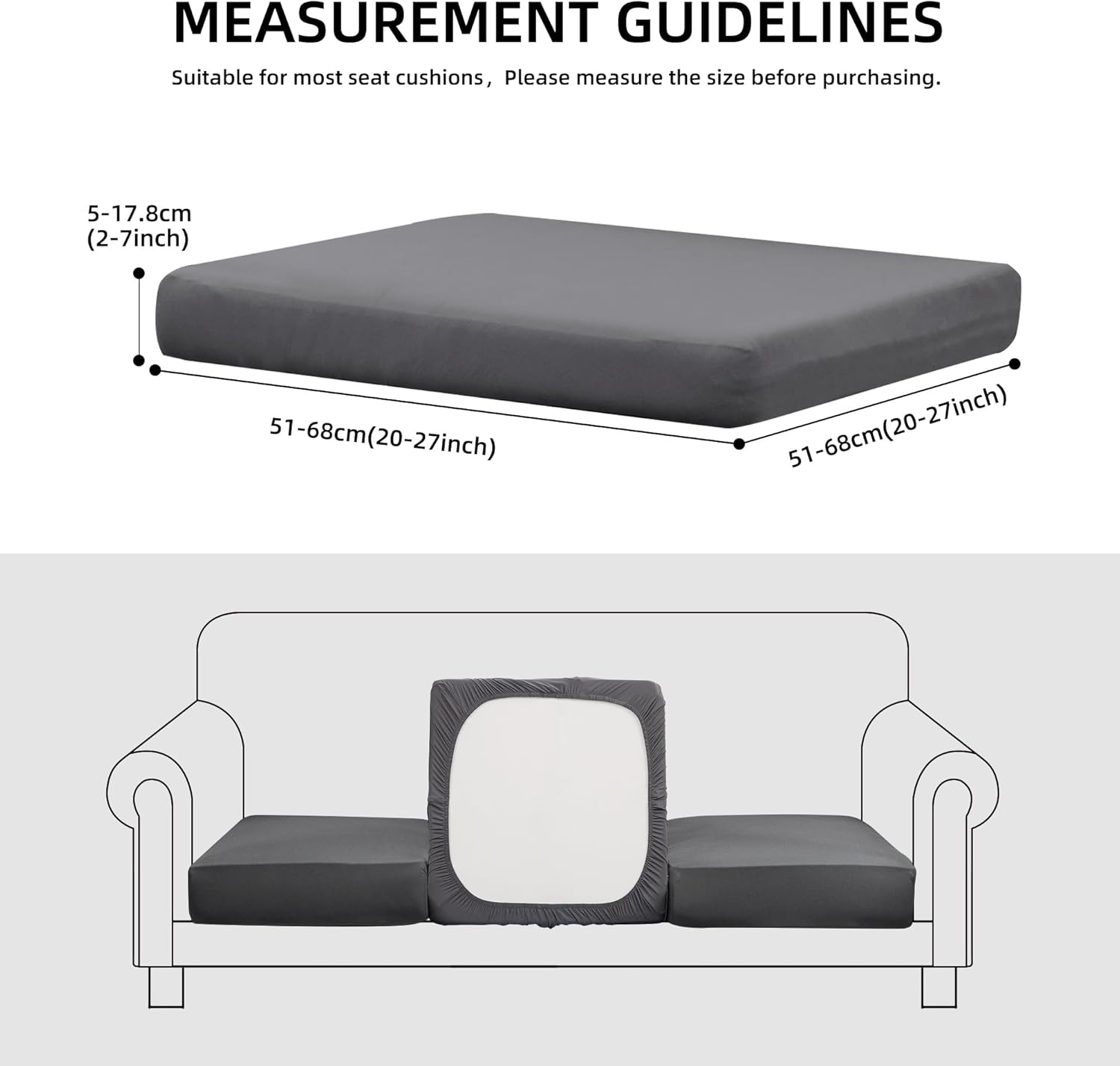 Skiennix Outdoor Cushion Covers Set - 12PCS Patio Furniture Slipcovers for Sofa & Sectional Chairs