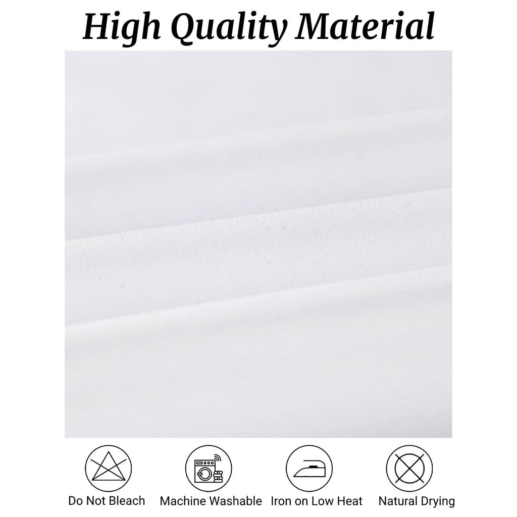 Fokitut 6 Pack Rectangle Tablecloth, 90x156 Inch, Stain Resistant and Wrinkle Polyester Table Cloth, Fabric Table Cover for Kitchen Dining, Wedding, Party, Holiday Dinner-White