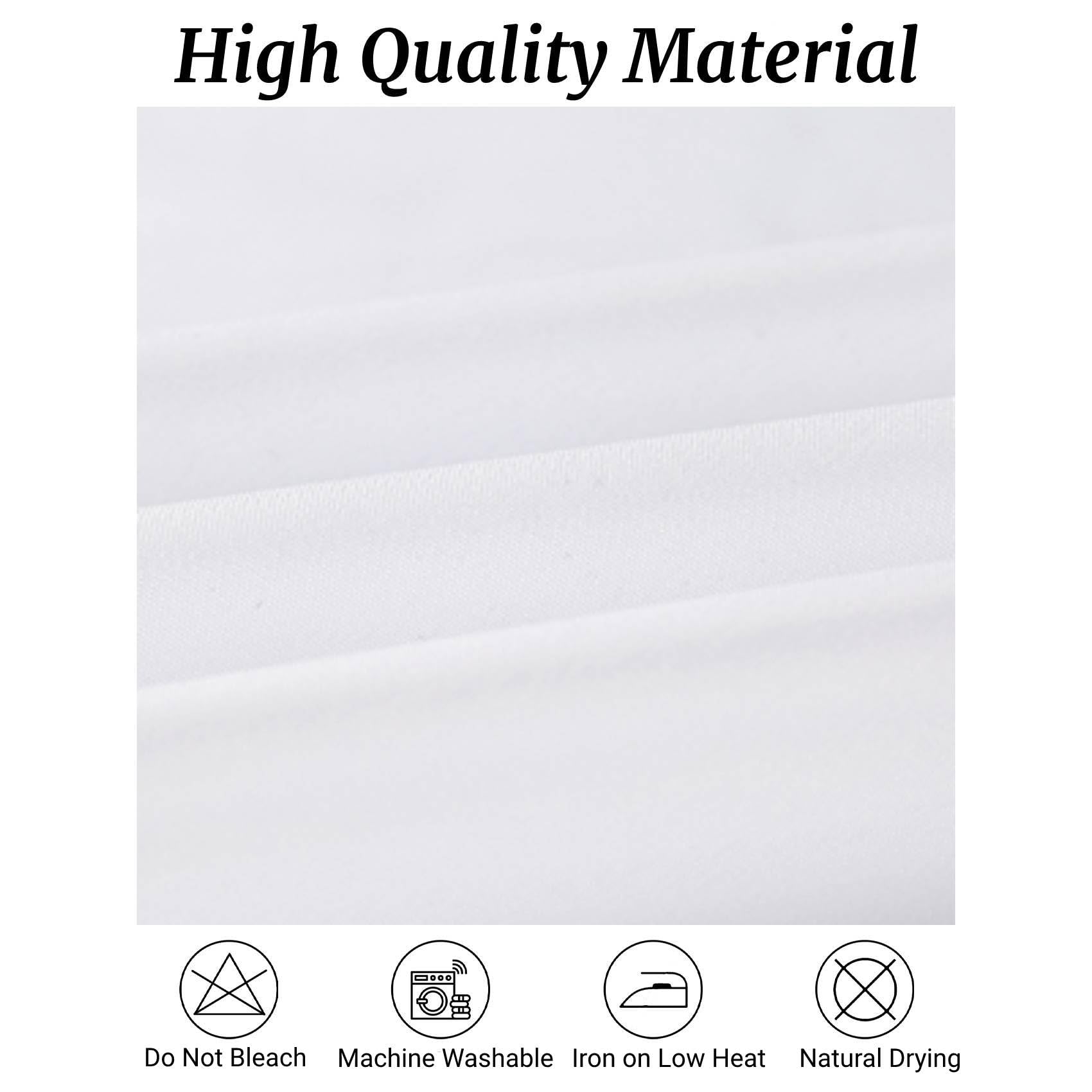 Fokitut 6 Pack Rectangle Tablecloth, 90x156 Inch, Stain Resistant and Wrinkle Polyester Table Cloth, Fabric Table Cover for Kitchen Dining, Wedding, Party, Holiday Dinner-White