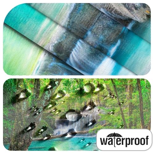 DORCEV Waterfall Forest Shower Curtain - 72x72 Inch Nature Landscape Print