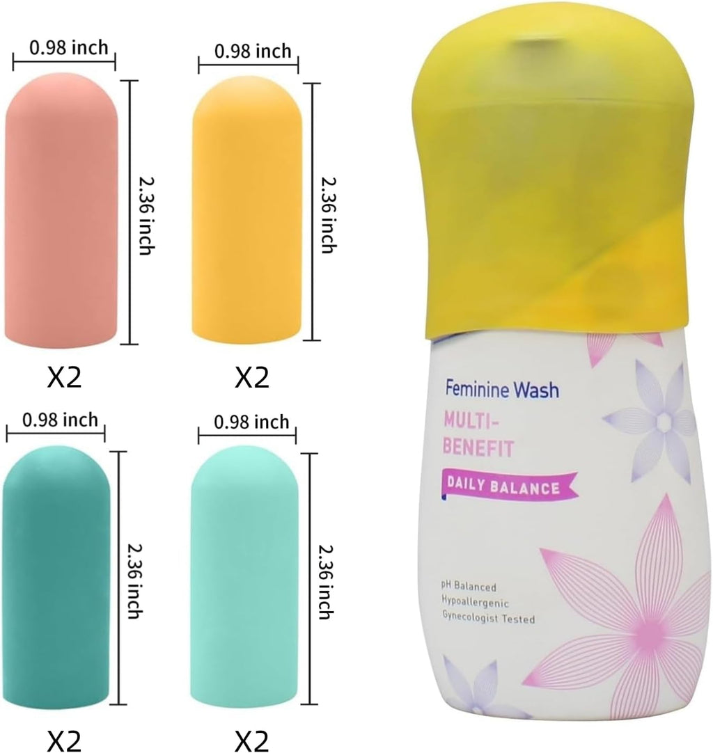 TRANOMOS Silicone Bottle Covers - Travel Essentials for Men & Women | Leak-Proof Design, Perfect for Beach & Cruise