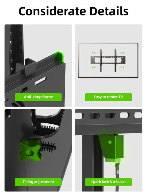 USX MOUNT Heavy Duty Tilting TV Wall Mount for 60-120" up to 220lb, Low Profile TV Mount Ultra Slim Wall Bracket fit 16-32" Studs, Max VESA 900x600 for 65 75 85 86 90 98 100 110inch Large Television