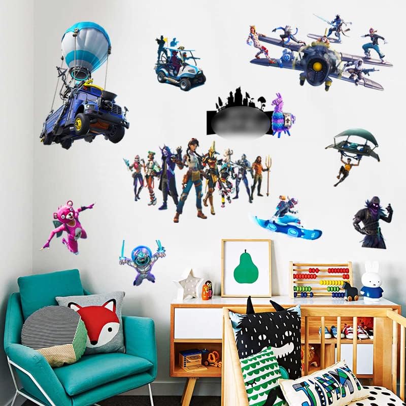 Cranberry Battle Royale Wall Decals - 10Pcs Sticker Set for Boys