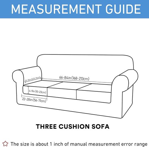 Hyha Outdoor Couch Cushion Covers - Washable Jacquard Diamond Lattice | Stretch Sofa Seat Covers (3 Pieces, Grey)