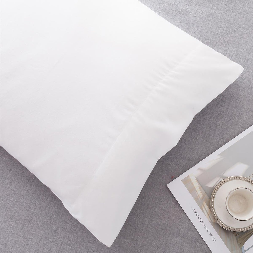 Microfiber Pillowcases 2 Pack - Super Soft, Wrinkle & Stain Resistant, 20x26, White | Envelope Closure