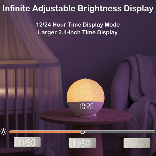 Diol Tode Sunrise Alarm Clock with Sound Machine, Natural Wake Up Light with Night Light, 30 Sleep Sounds, White Noise Machine Alarm Clocks for Bedrooms, Heavy Sleepers