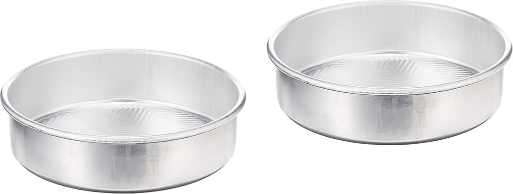 Nordic Ware 9-Inch Round Cake Pan Set - Durable Natural Finish | Perfect for Baking 2-Pack