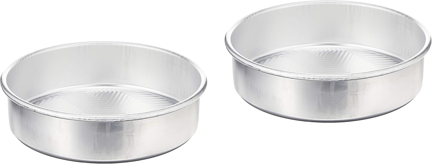 Nordic Ware 9-Inch Round Cake Pan Set - Durable Natural Finish | Perfect for Baking 2-Pack