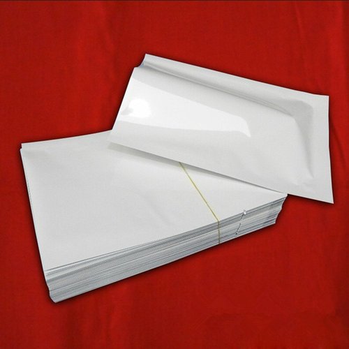 PABCK 1000 Pieces 2.4x3.5 inch (Inside Size 2x3.1 inch) White Metallic Mylar Foil Open Top Sealable Bags Vacuum Heat Seal Pouches for Food Storage Packaging with Tear Notches